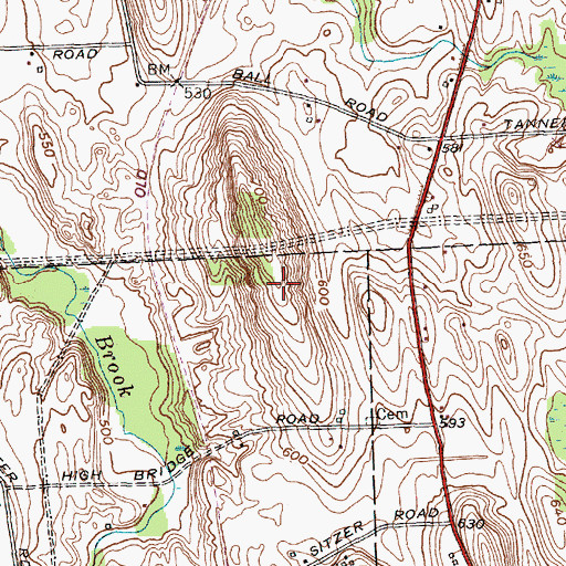 Topographic Map of Cayuga County, NY