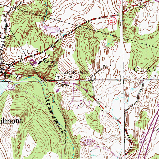 Topographic Map of Columbia County, NY