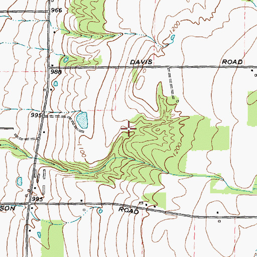 Topographic Map of Livingston County, NY