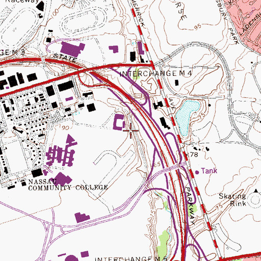 Topographic Map of Nassau County, NY
