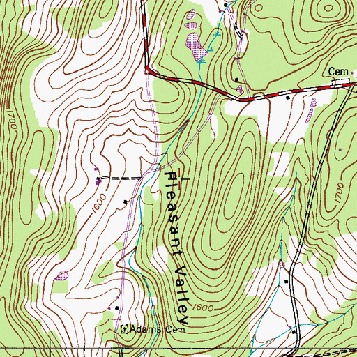 Topographic Map of Otsego County, NY