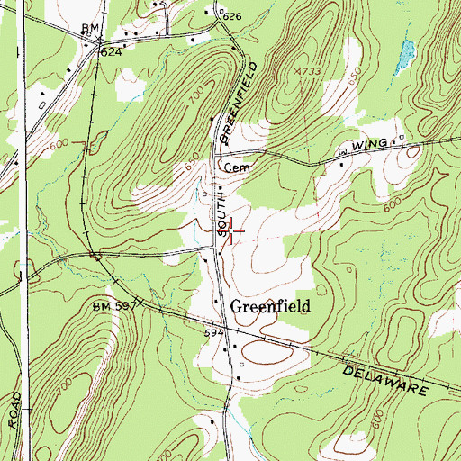 Topographic Map of Saratoga County, NY