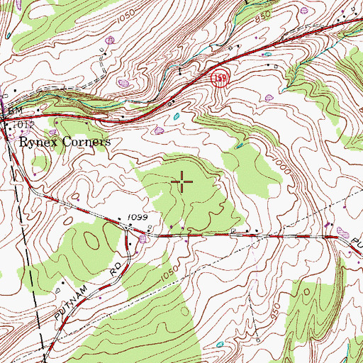Topographic Map of Schenectady County, NY