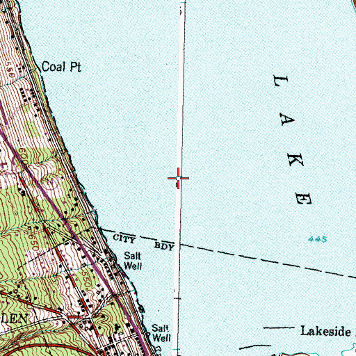Topographic Map of Schuyler County, NY