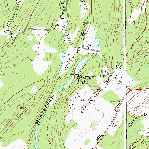 Topographic Map of Ulster County, NY