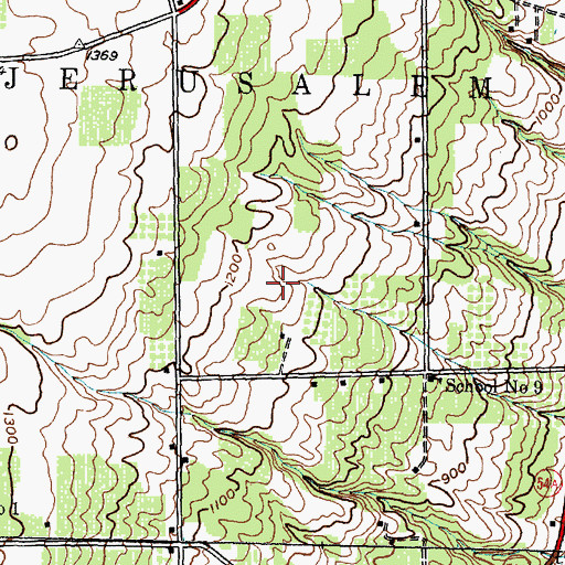Topographic Map of Yates County, NY