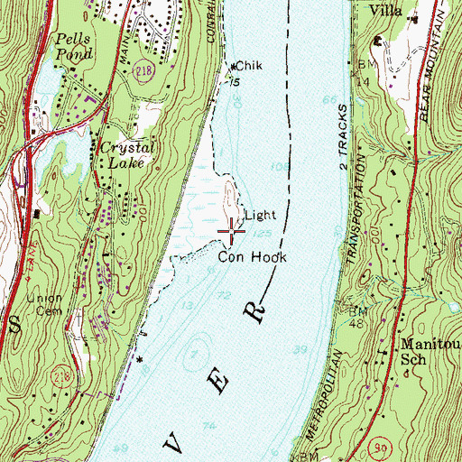 Topographic Map of Con Hook, NY