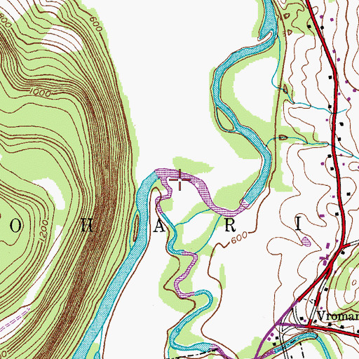 Topographic Map of Fox Creek, NY