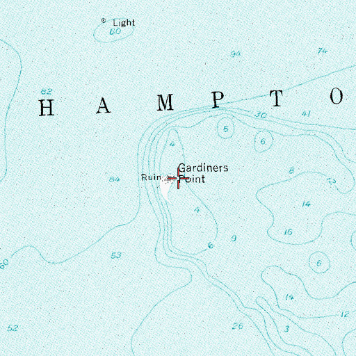 Topographic Map of Gardiners Point, NY