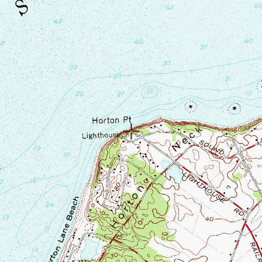 Topographic Map of Horton Point, NY