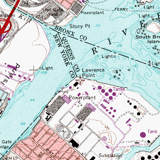 Topographic Map of Lawrence Point, NY