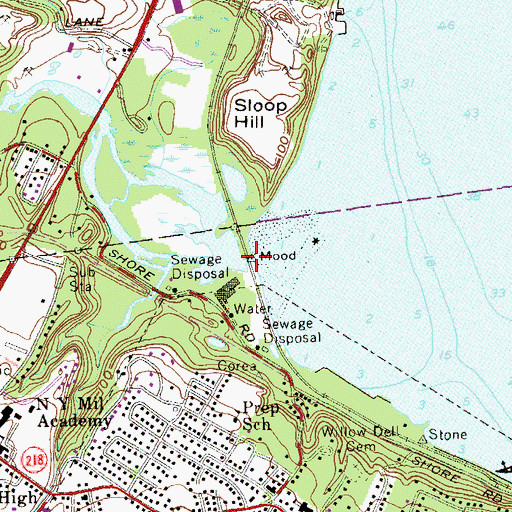 Topographic Map of Moodna Creek, NY