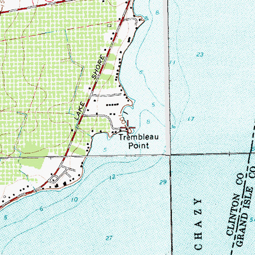 Topographic Map of Trembleau Point, NY