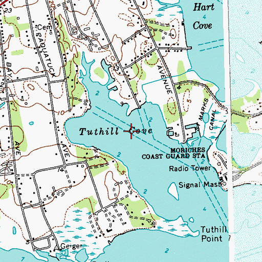 Topographic Map of Tuthill Cove, NY