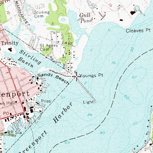 Topographic Map of Youngs Point, NY