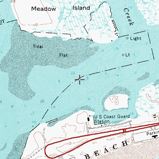 Topographic Map of Jones Bay, NY