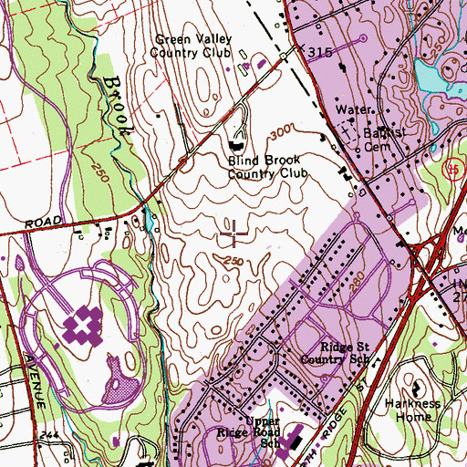 Topographic Map of Doral Golf Club, NY