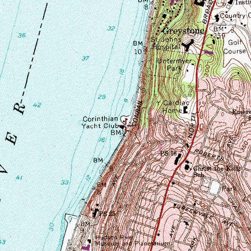 Topographic Map of Corinthian Yacht Club, NY