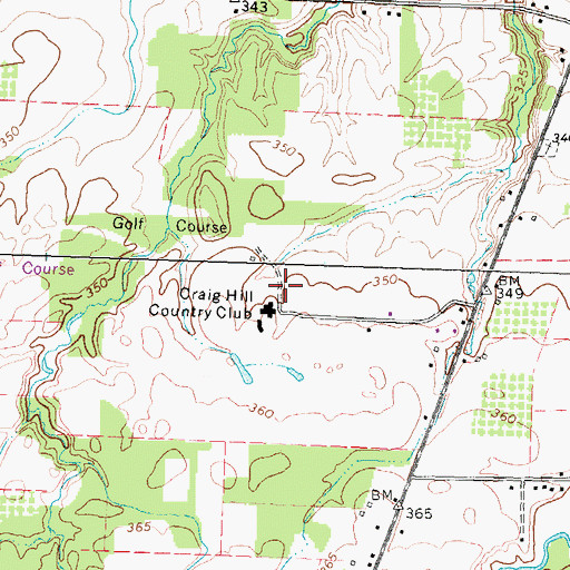 Topographic Map of Craig Hill Country Club, NY