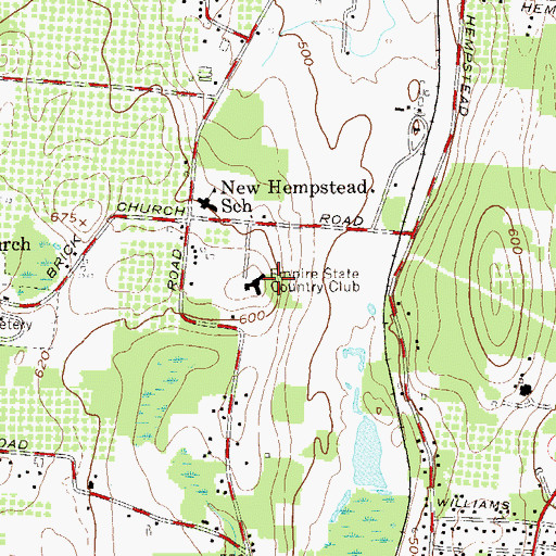 Topographic Map of New York Country Club, NY