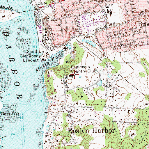 Topographic Map of Engineers Country Club, NY