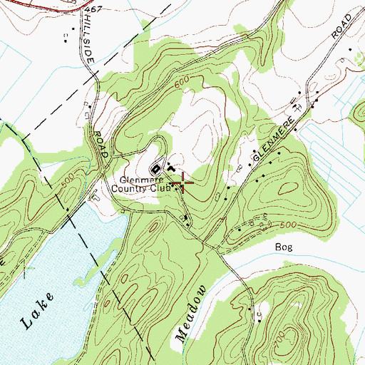 Topographic Map of Glenmere Country Club, NY