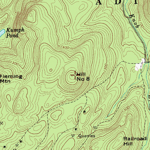 Topographic Map of Hill Number 8, NY