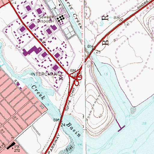 Topographic Map of Interchange 18, NY