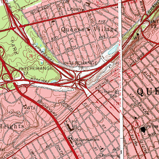 Topographic Map of Interchange 18, NY