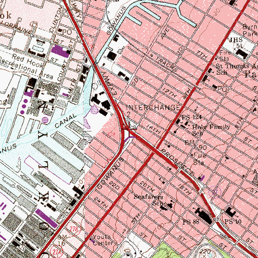 Topographic Map of Interchange 2, NY