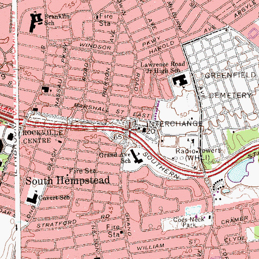 Topographic Map of Interchange 20, NY