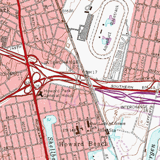 Topographic Map of Interchange 22, NY