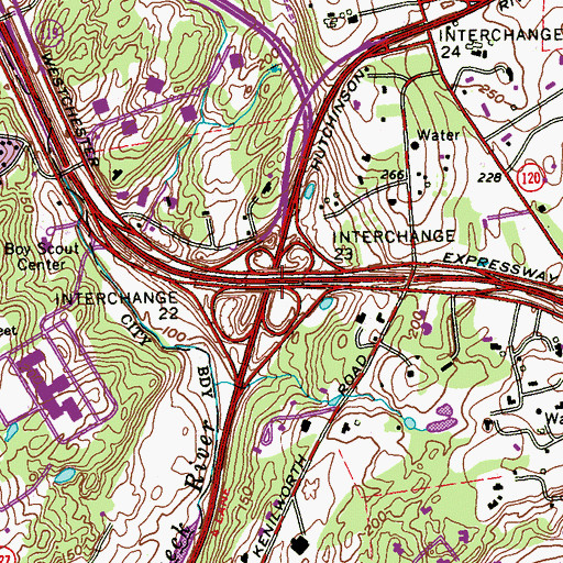 Topographic Map of Interchange 22, NY