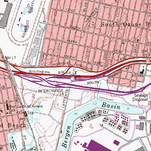 Topographic Map of Interchange 23, NY