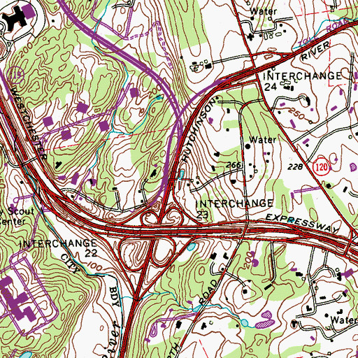 Topographic Map of Interchange 23, NY
