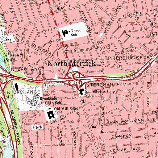 Topographic Map of Interchange 24, NY