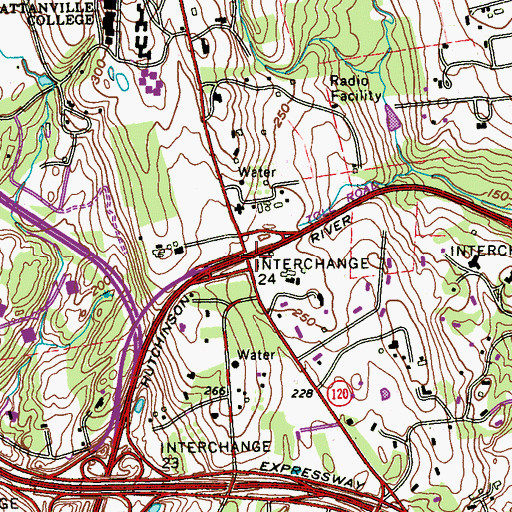 Topographic Map of Interchange 24, NY