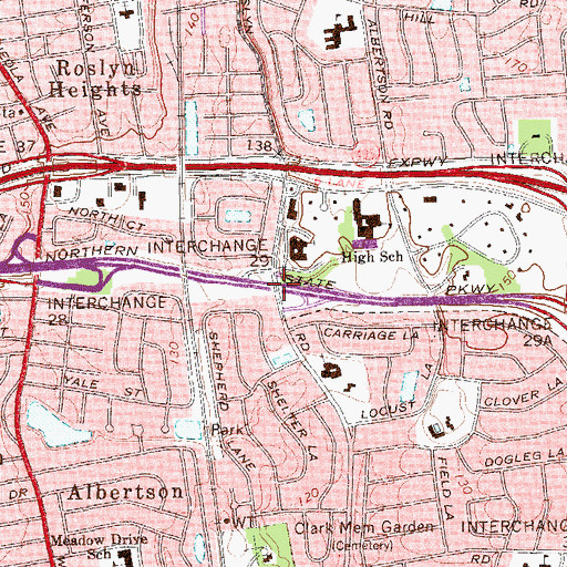 Topographic Map of Interchange 29, NY