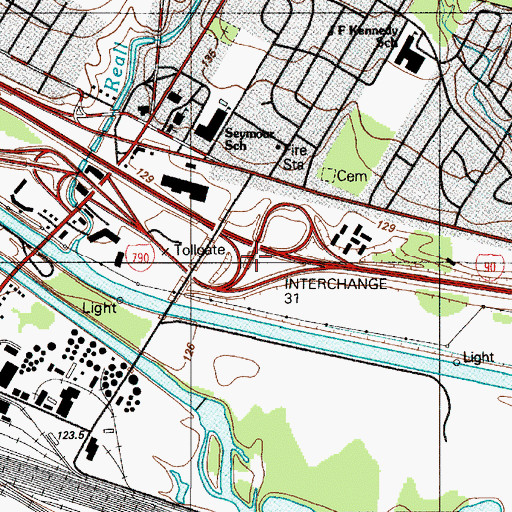 Topographic Map of Interchange 31, NY