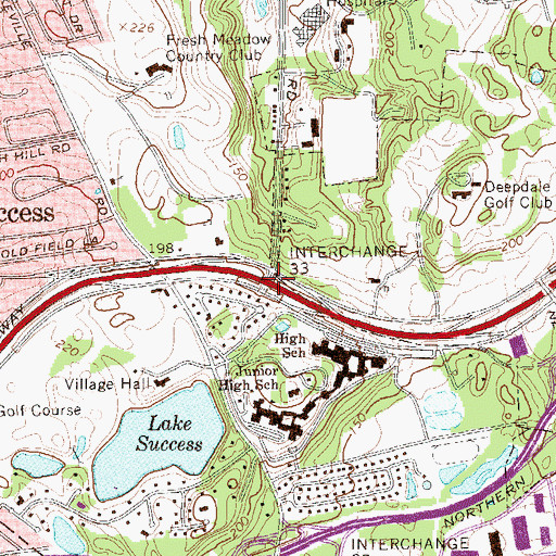 Topographic Map of Interchange 33, NY