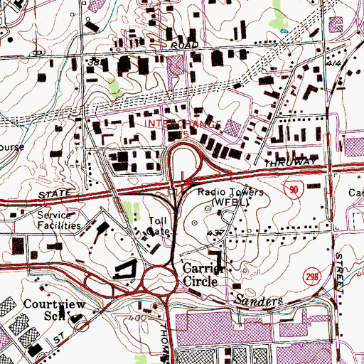 Topographic Map of Interchange 35, NY