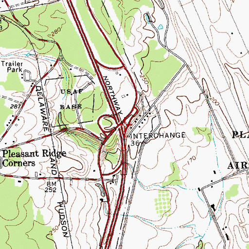 Topographic Map of Interchange 36, NY