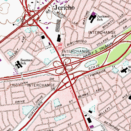 Topographic Map of Interchange 41, NY