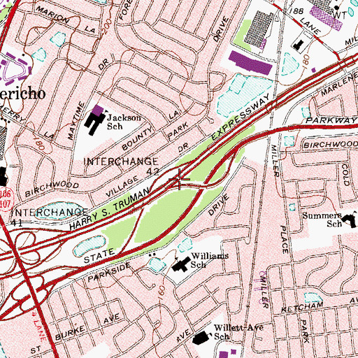 Topographic Map of Interchange 42, NY