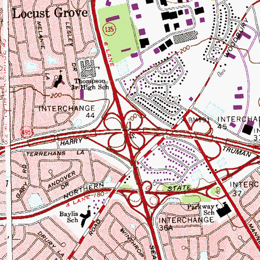 Topographic Map of Interchange 44, NY