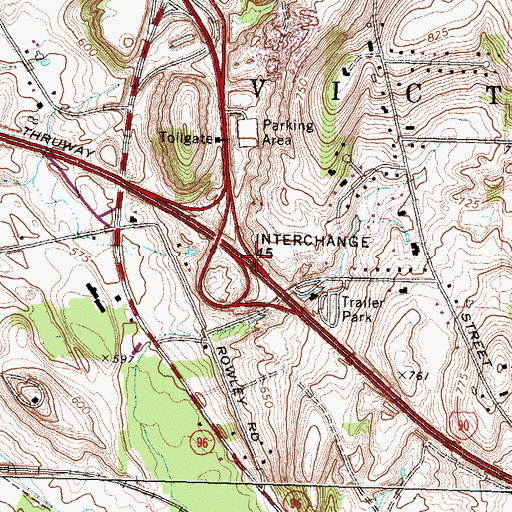 Topographic Map of Interchange 45, NY