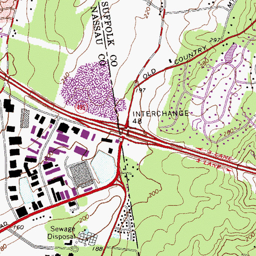 Topographic Map of Interchange 48, NY