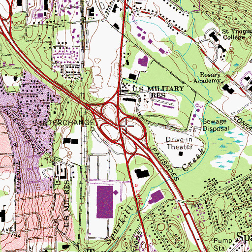 Topographic Map of Interchange 5, NY