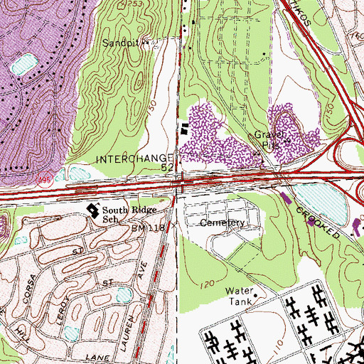Topographic Map of Interchange 52, NY