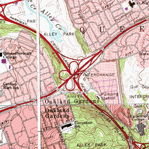 Topographic Map of Interchange 6, NY